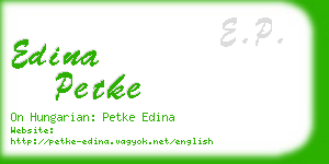 edina petke business card